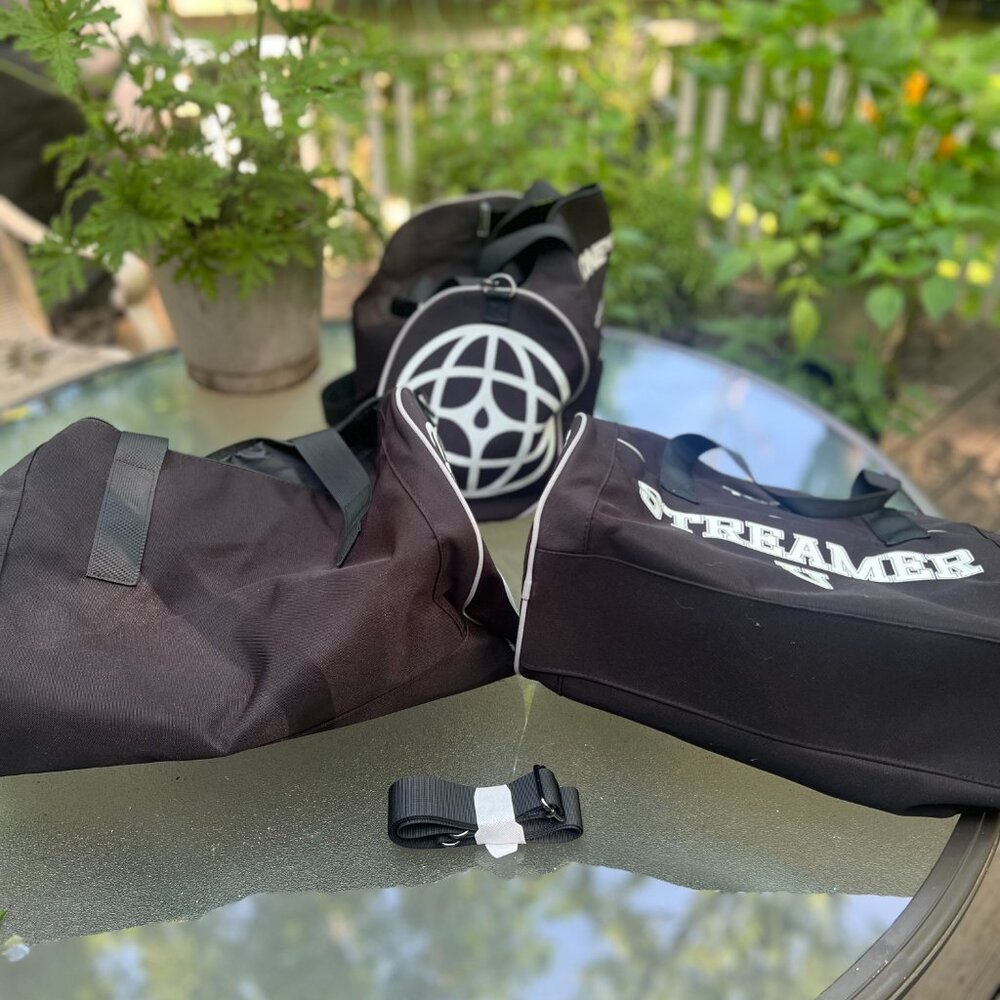 TONE© Streamer University Duffle Bag | Black Gym Travel Bag | NWT Exclusive Drop - Picture 8 of 8